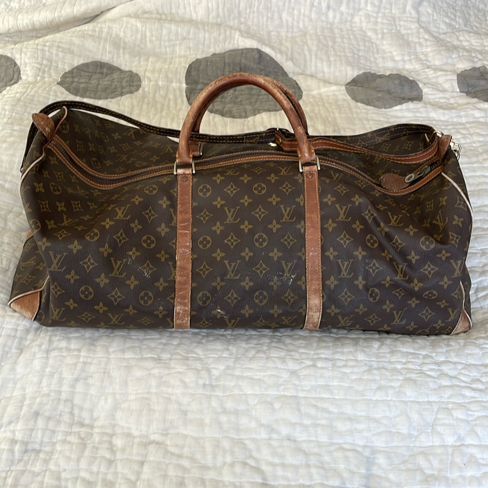 Vintage Authentic Louis Vuitton Large Duffle Weekender 1970’s / 80s Era Monogram - Picture 1 of 17